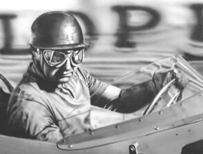 Fangio en Maserati-aérographe